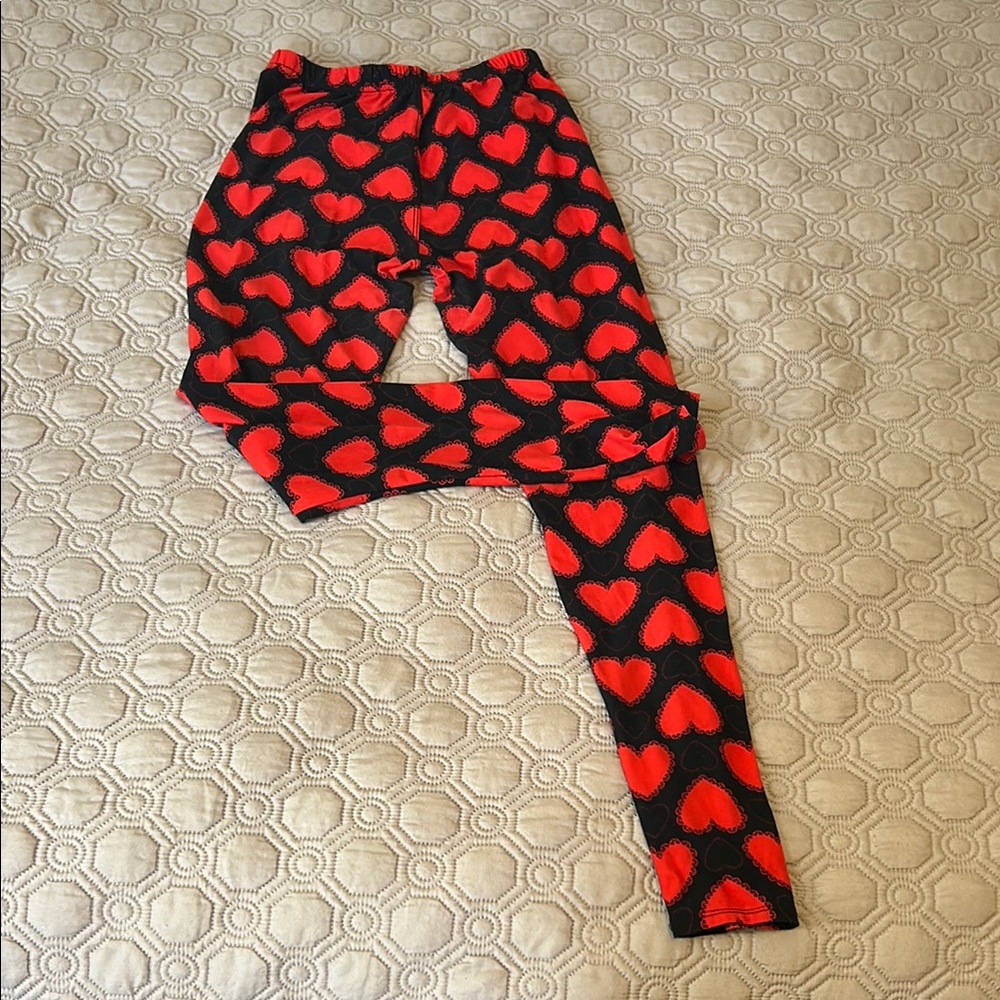 Heart Patterned Kids Leggings
